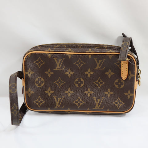 Pre-Owned #BP61797 Louis Vuitton Monogram Pochette Marly Bandouliere Crossbody Bag M51828