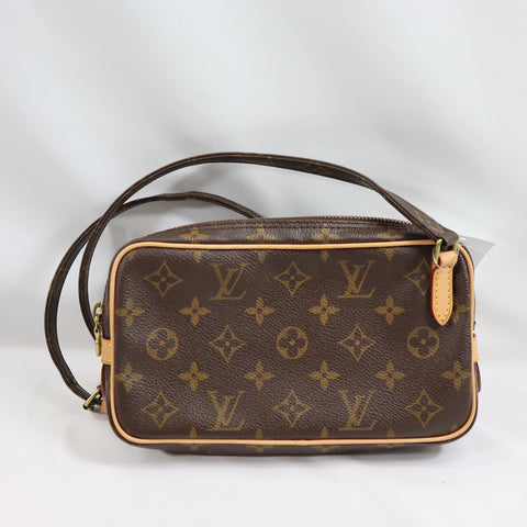 Pre-Owned #BP1033 Louis Vuitton Monogram Pochette Marly Bandouliere Crossbody Bag M51828