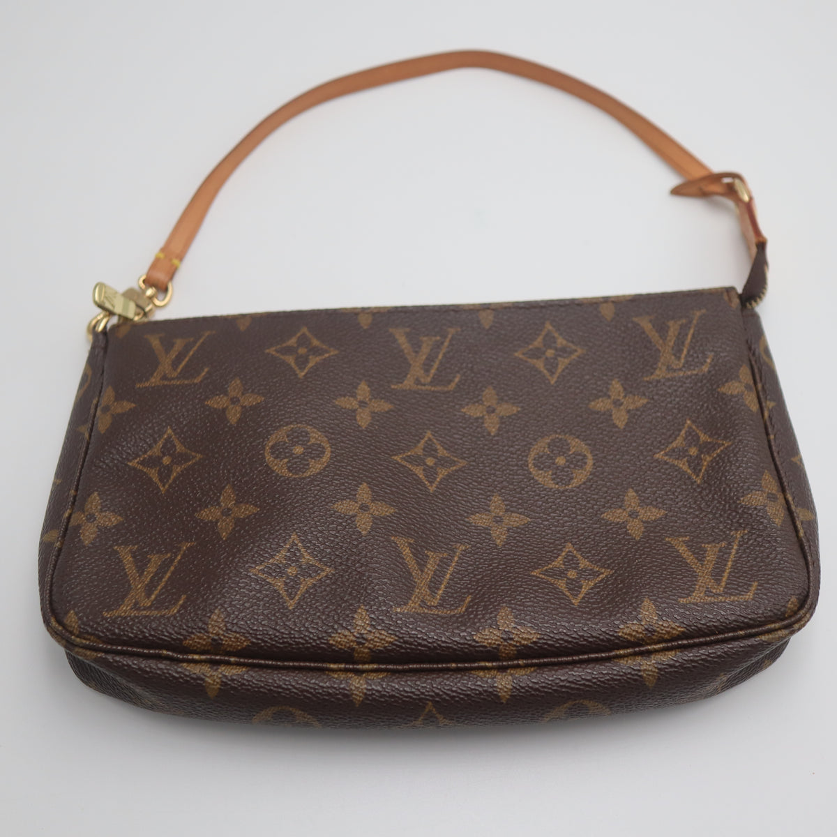 Pre-Owned #71295 Louis Vuitton Monogram Pochette Accessoires Pouch Handbag Brown M51980