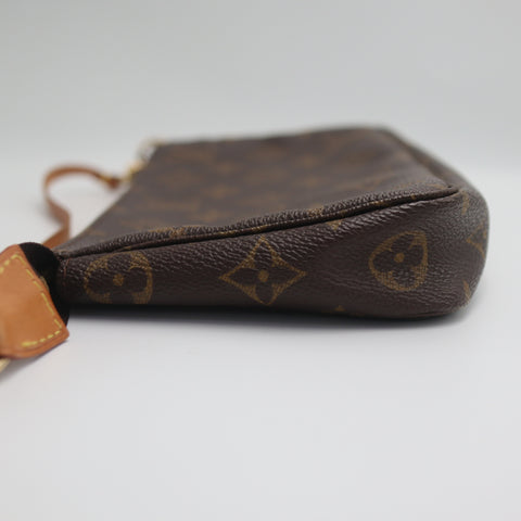 Pre-Owned #71295 Louis Vuitton Monogram Pochette Accessoires Pouch Handbag Brown M51980