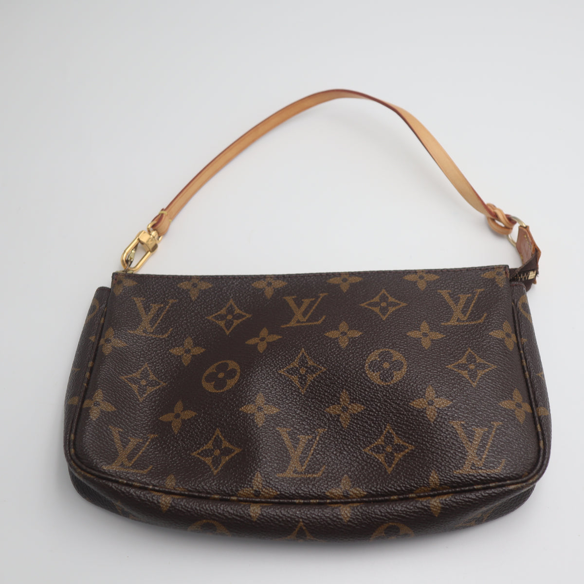 Pre-Owned #71313 Louis Vuitton Monogram Pochette Accessoires Pouch Handbag Brown M51980