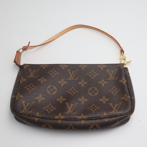 Pre-Owned #71313 Louis Vuitton Monogram Pochette Accessoires Pouch Handbag Brown M51980