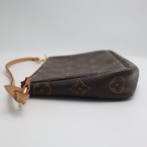 Pre-Owned #71313 Louis Vuitton Monogram Pochette Accessoires Pouch Handbag Brown M51980