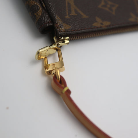 Pre-Owned #71313 Louis Vuitton Monogram Pochette Accessoires Pouch Handbag Brown M51980