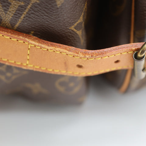 Pre-Owned #71302 Louis Vuitton Monogram Saumur 35 Crossbody Shoulder Bag Brown M42254