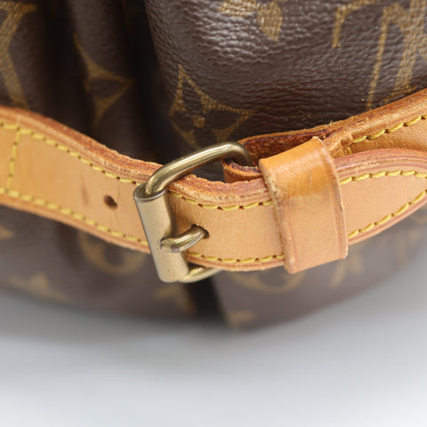 Pre-Owned #71302 Louis Vuitton Monogram Saumur 35 Crossbody Shoulder Bag Brown M42254