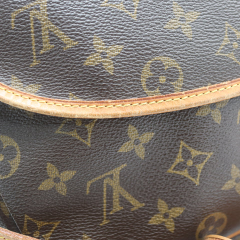 Pre-Owned #71302 Louis Vuitton Monogram Saumur 35 Crossbody Shoulder Bag Brown M42254