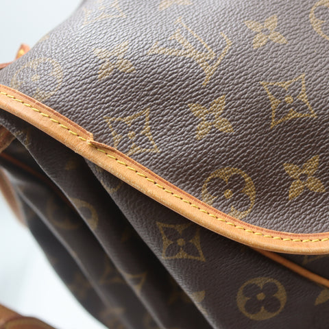 Pre-Owned #71302 Louis Vuitton Monogram Saumur 35 Crossbody Shoulder Bag Brown M42254