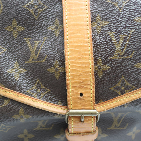 Pre-Owned #71302 Louis Vuitton Monogram Saumur 35 Crossbody Shoulder Bag Brown M42254