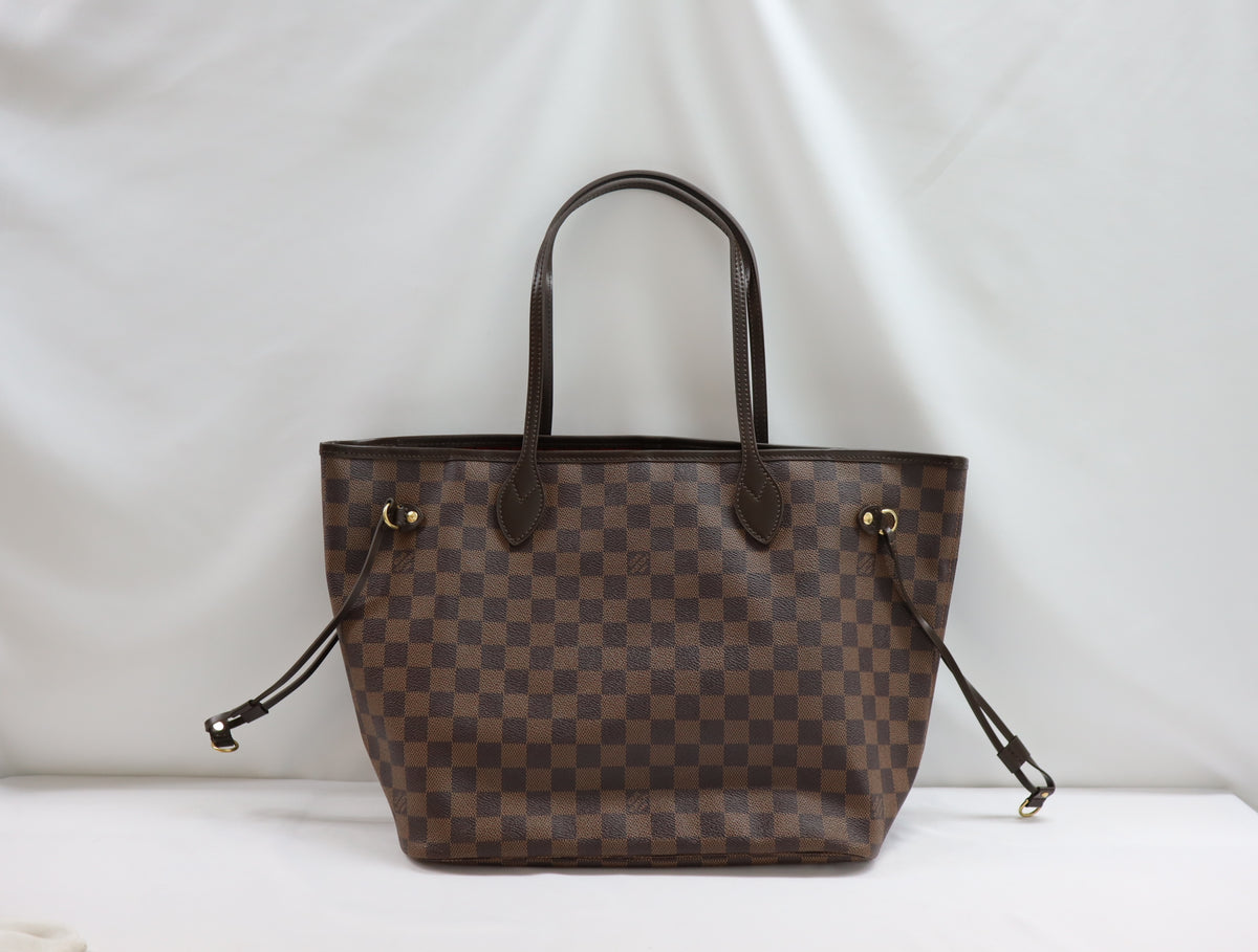 Pre-Owned #BP1003 Louis Vuitton DamierNeverfull MM Tote Bag N51107