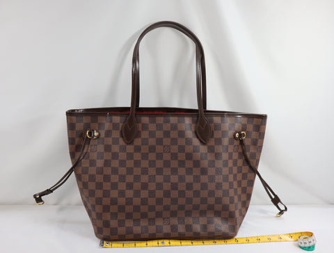 Pre-Owned #BP1003 Louis Vuitton DamierNeverfull MM Tote Bag N51107