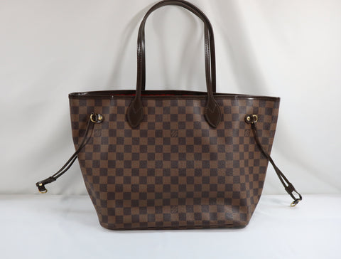 Pre-Owned #BP1003 Louis Vuitton DamierNeverfull MM Tote Bag N51107