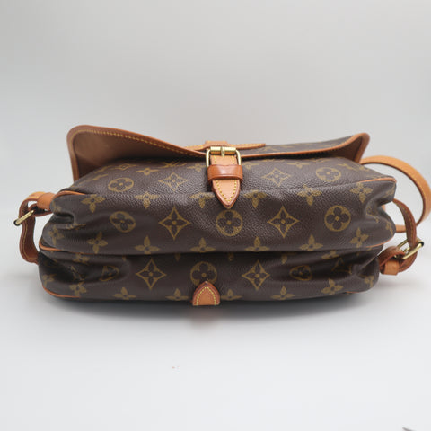 Pre-Owned #71317 Louis Vuitton Monogram Saumur 30 Crossbody Shoulder Bag Brown M42256