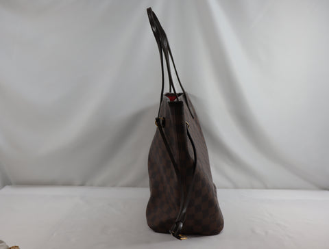 Pre-Owned #BP1003 Louis Vuitton DamierNeverfull MM Tote Bag N51107