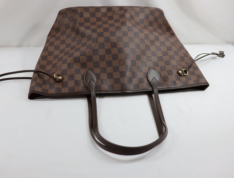 Pre-Owned #BP1003 Louis Vuitton DamierNeverfull MM Tote Bag N51107