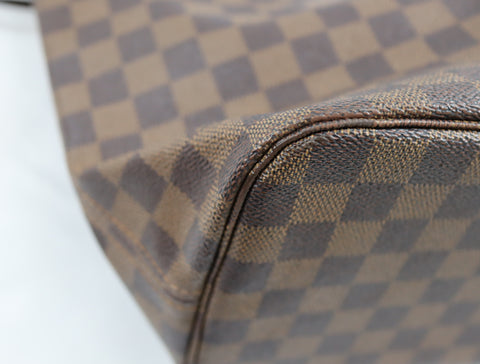 Pre-Owned #BP1003 Louis Vuitton DamierNeverfull MM Tote Bag N51107