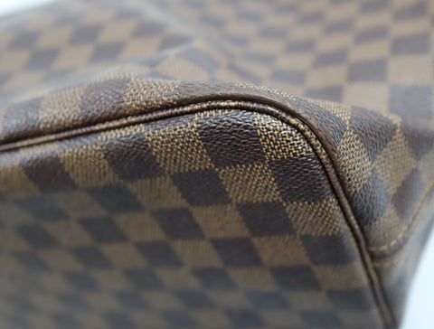 Pre-Owned #BP1003 Louis Vuitton DamierNeverfull MM Tote Bag N51107
