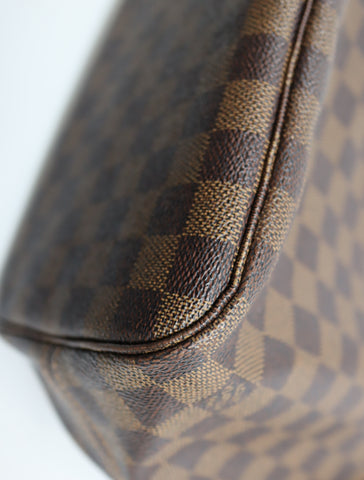 Pre-Owned #BP1003 Louis Vuitton DamierNeverfull MM Tote Bag N51107