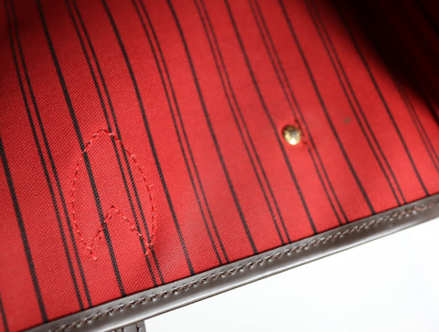 Pre-Owned #BP1003 Louis Vuitton DamierNeverfull MM Tote Bag N51107