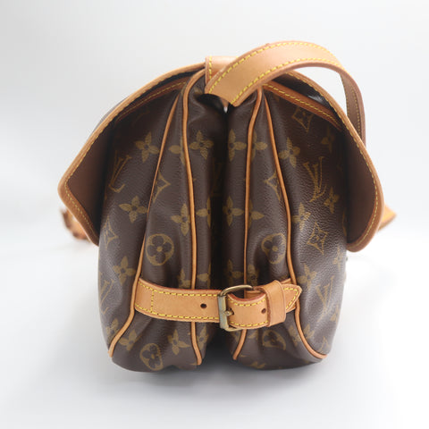 Pre-Owned #71318 Louis Vuitton Monogram Saumur 30 Crossbody Shoulder Bag Brown M42256