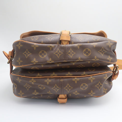 Pre-Owned #71318 Louis Vuitton Monogram Saumur 30 Crossbody Shoulder Bag Brown M42256