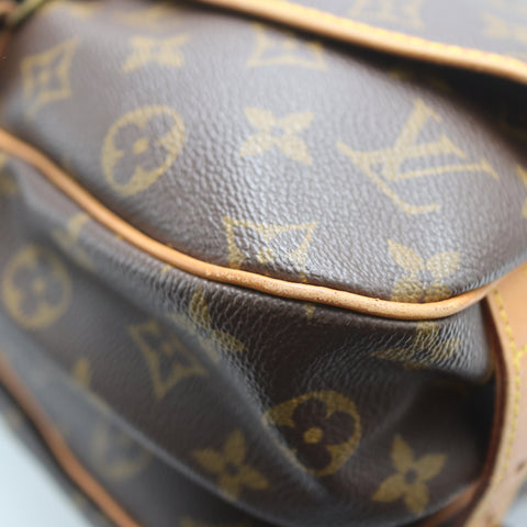 Pre-Owned #71318 Louis Vuitton Monogram Saumur 30 Crossbody Shoulder Bag Brown M42256