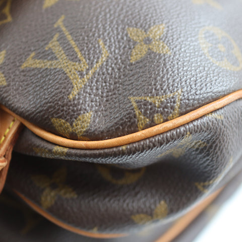 Pre-Owned #71318 Louis Vuitton Monogram Saumur 30 Crossbody Shoulder Bag Brown M42256