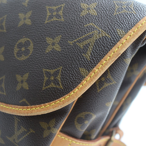 Pre-Owned #71318 Louis Vuitton Monogram Saumur 30 Crossbody Shoulder Bag Brown M42256