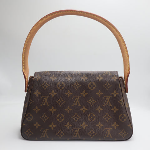 Pre-Owned #71441 Louis Vuitton Monogram Mini Looping Shoulder Bag Hand Bag M51147