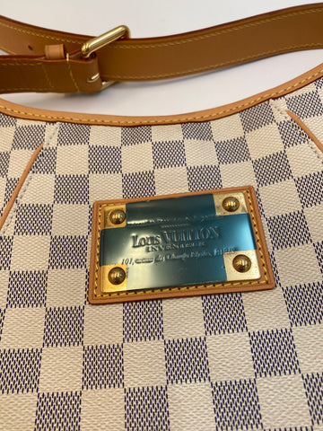 Pre-Owned #BPR05155 Louis Vuitton Damier Azur Galliera PM Shoulder Bag N55215