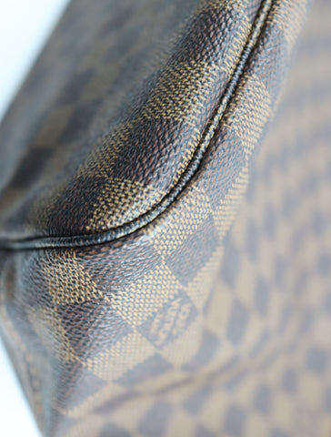 Pre-Owned #BP6005 Louis Vuitton Damier Ebene Neverfull MM Tote Bag N51105
