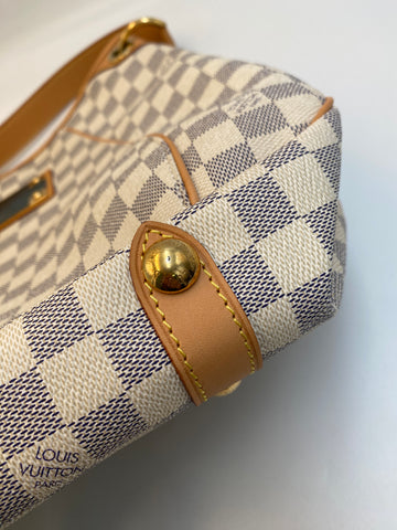 Pre-Owned #BPR05155 Louis Vuitton Damier Azur Galliera PM Shoulder Bag N55215
