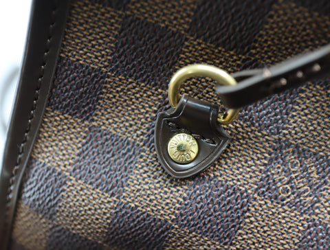Pre-Owned #BP6005 Louis Vuitton Damier Ebene Neverfull MM Tote Bag N51105