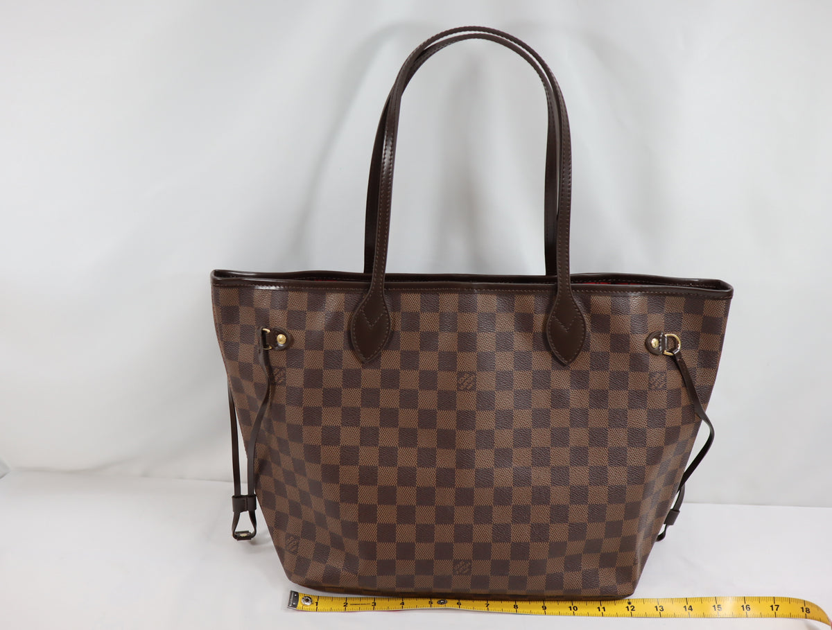 Pre-Owned #BPALAN05237 Louis Vuitton Damier Ebene Neverfull MM Tote Bag N51105
