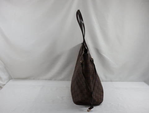 Pre-Owned #BPALAN05237 Louis Vuitton Damier Ebene Neverfull MM Tote Bag N51105