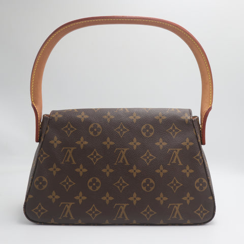 Pre-Owned #71487 Louis Vuitton Monogram Mini Looping Shoulder Bag Hand Bag M51147