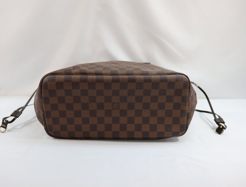 Pre-Owned #BPALAN05237 Louis Vuitton Damier Ebene Neverfull MM Tote Bag N51105