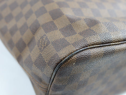 Pre-Owned #BPALAN05237 Louis Vuitton Damier Ebene Neverfull MM Tote Bag N51105