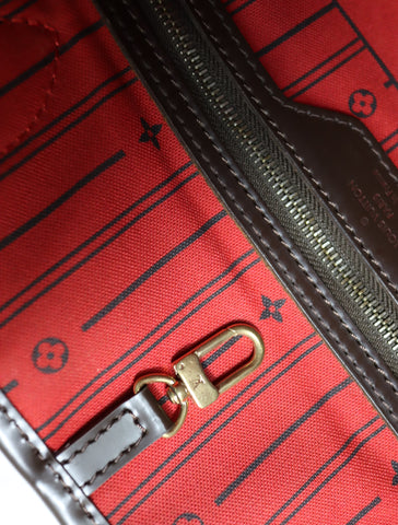 Pre-Owned #BPALAN05237 Louis Vuitton Damier Ebene Neverfull MM Tote Bag N51105
