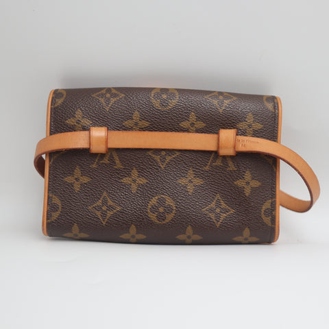 Pre-Owned #71480 Louis Vuitton Monogram Pochette Florentine Clutch bag waist belt M M51855