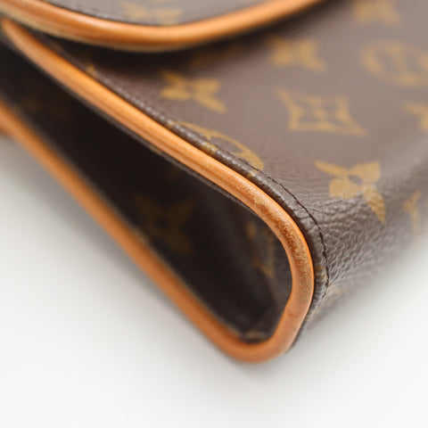 Pre-Owned #71480 Louis Vuitton Monogram Pochette Florentine Clutch bag waist belt M M51855