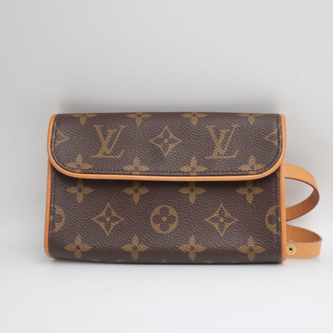 Pre-Owned #71454 Louis Vuitton Monogram Pochette Florentine Clutch bag waist belt XS M51855