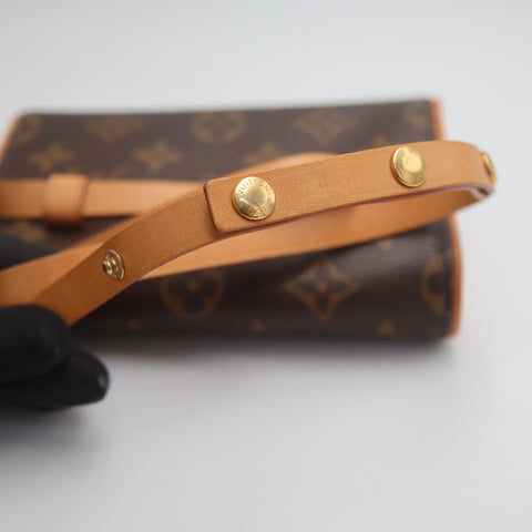 Pre-Owned #71454 Louis Vuitton Monogram Pochette Florentine Clutch bag waist belt XS M51855