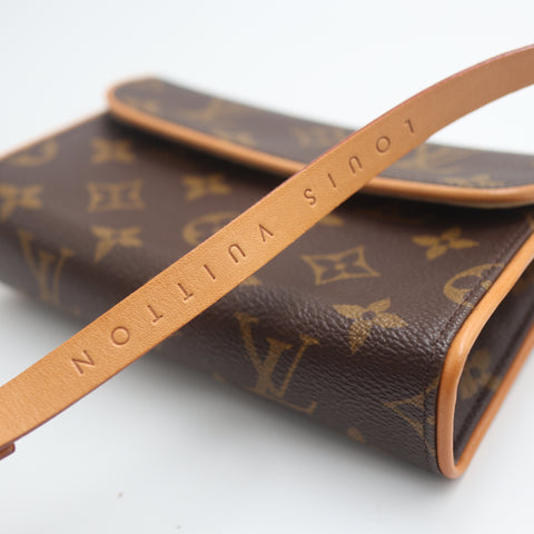 Pre-Owned #71454 Louis Vuitton Monogram Pochette Florentine Clutch bag waist belt XS M51855