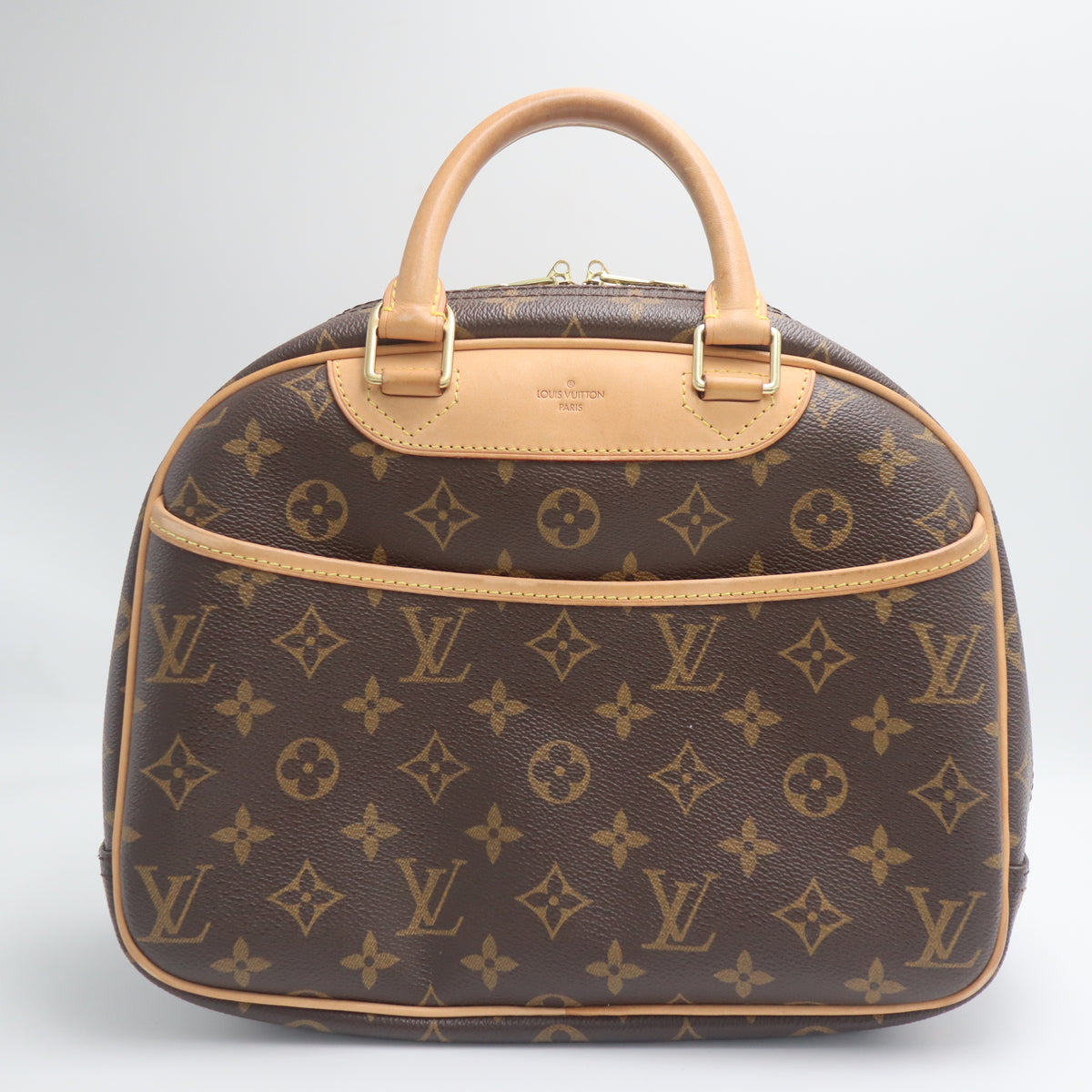 Pre-Owned #71398 Louis Vuitton Monogram Trueville Handbag Brown M42228