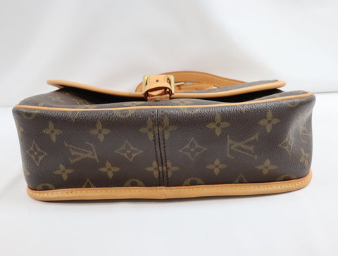 Pre-Owned #BP2188 Louis Vuitton Monogram Sologne Crossbody Bag Brown M42250