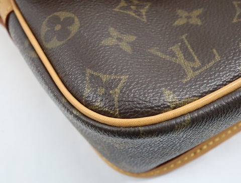 Pre-Owned #BP2188 Louis Vuitton Monogram Sologne Crossbody Bag Brown M42250