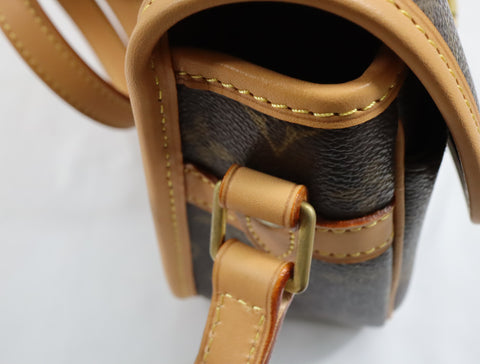 Pre-Owned #BP2188 Louis Vuitton Monogram Sologne Crossbody Bag Brown M42250