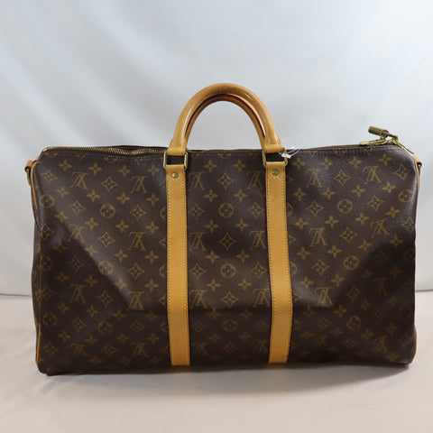 Pre-Owned #72512 Louis Vuitton Monogram Keepall Bandouliere 50 Travel Bag Boston Bag M41416