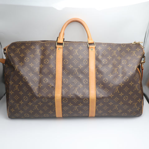 Pre-Owned #71305 Louis Vuitton Monogram Keepall Bandouliere 55 Travel Bag Boston Bag M41414